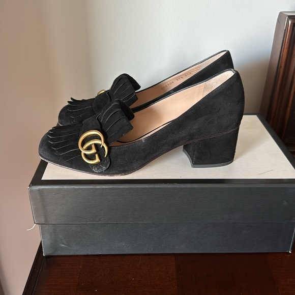 heeled loafers gucci
